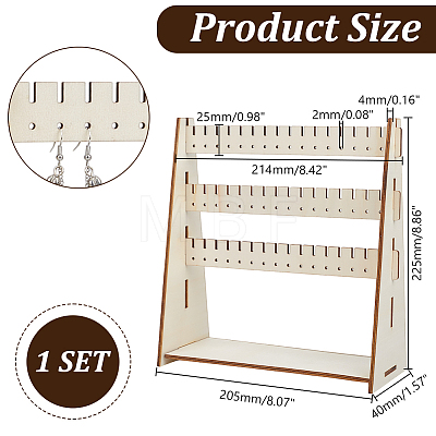 Wooden Earring Display Stands EDIS-WH0016-072-1