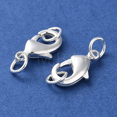 Rack Plating Brass Lobster Claw Clasps KK-F090-26S-02-1