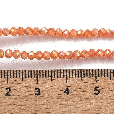 Electroplate Glass Beads Strands GLAA-F078-FR11-1