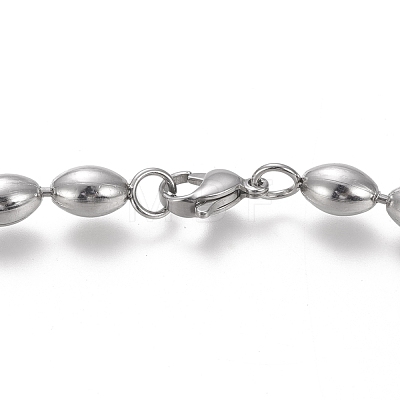Non-Tarnish 304 Stainless Steel Beaded Necklaces NJEW-I238-05B-1