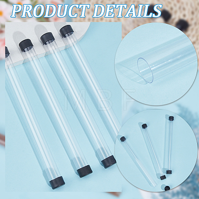 Transparent PVC Plastic Bead Storage Tubes AJEW-CY0002-92B-1