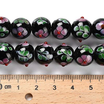 Handmade Lampwork Bumpy Beads Strands LAMP-A005-01A-1