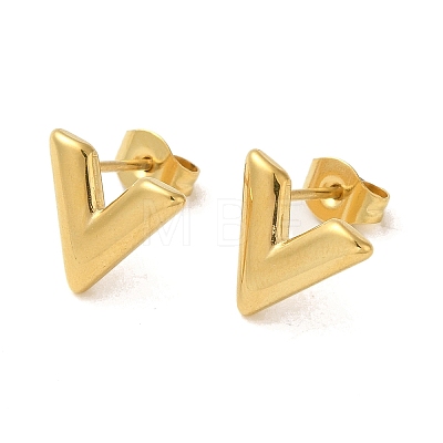 PVD Vacuum Plating 304 Stainless Steel Stud Earring EJEW-C099-03GP-1