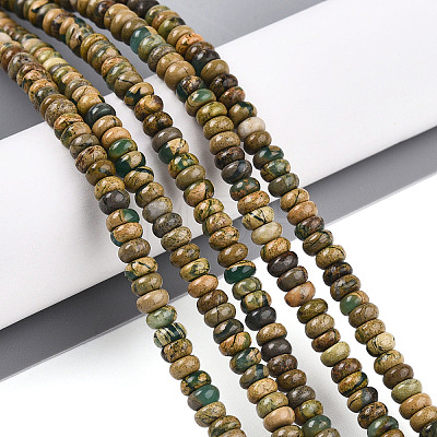 Natural Verdite Stone Beads Strands G-T140-72B-1