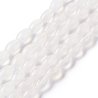 Natural White Agate Beads Strands X-G-C247-01A-1