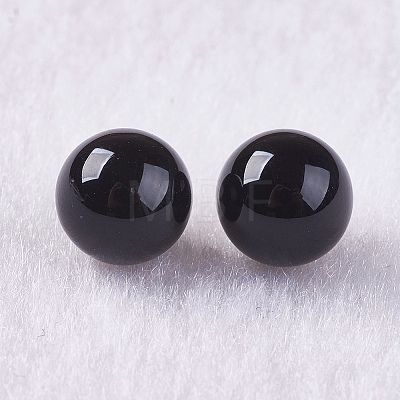 Natural Black Onyx Beads X-G-K275-32-6mm-1