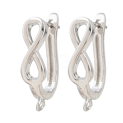 Brass Hoop Earrings Findings KK-K340-34P-1