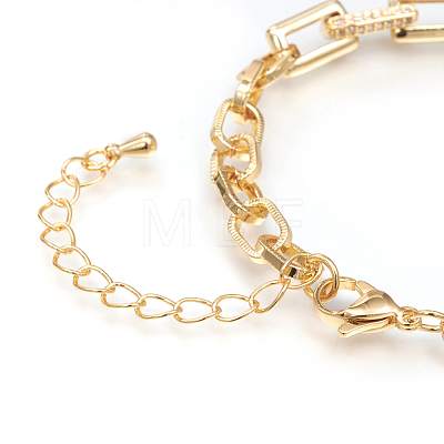 Brass Cable Chains Bracelets BJEW-I286-03G-1