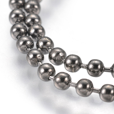 Stainless Steel Ball Chain Necklace Making MAK-L019-01C-B-1