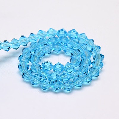 Imitate Austrian Crystal Bicone Glass Beads Strands X1-GLAA-F029-4x4mm-19-1