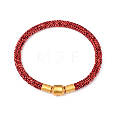 Braided Stainless Steel Wire European Style Bracelets Making MAK-G014-01G-B-1