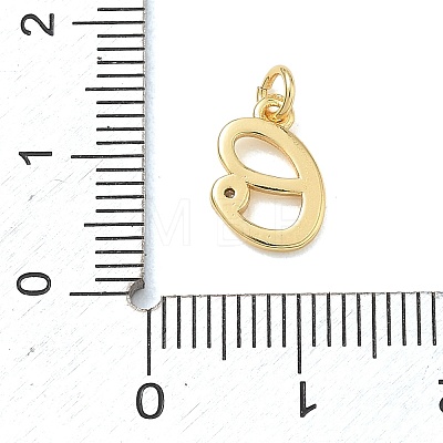 Brass Micro Pave Clear Cubic Zirconia Charms KK-D289-66G-E-1