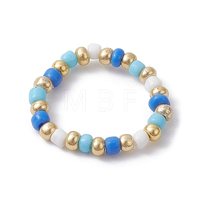 3Pcs 3 Style Glass Seed Beaded Stretch Rings Set RJEW-JR00616-02-1