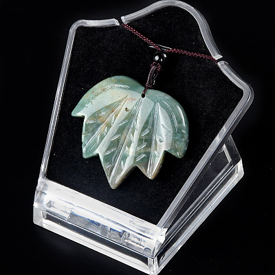 Natural Indian Agate Pendants Necklaces PW-WG25252-11-1
