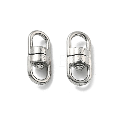 304 Stainless Steel Double Eye Swivel Clasps STAS-B082-07P-1