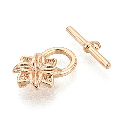 10Pcs Brass Toggle Clasps KK-T073-41G-1