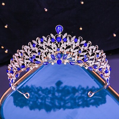 Alloy Rhinestone Crown Hair Bands PW-WG495EE-05-1