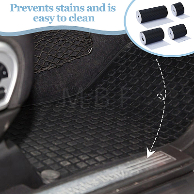 SUPERFINDINGS 4 Rolls 4 Style Carbon Fiber Waterproof Self Adhesive Car Stickers AJEW-FH0004-14-1