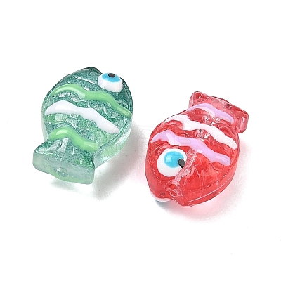 Handmade Lampwork Enamel Beads X-LAMP-A014-01-1