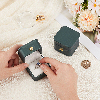 2Pcs PU Leather Jewelry Boxes CON-CL0001-16-1