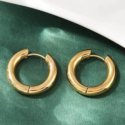 202 Stainless Steel Polishing Hoop Earrings EJEW-M106-02G-02-1-1
