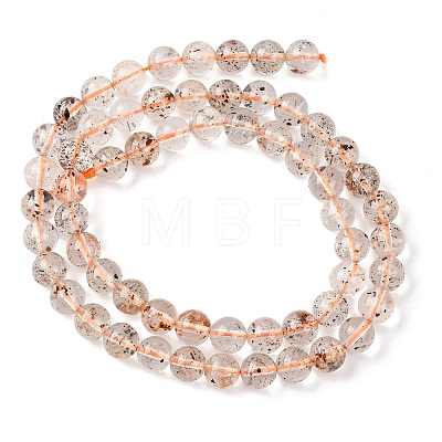 Natural Herkimer Diamond Beads Strands G-Z115-C03-6mm-1