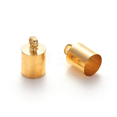 Brass Cord Ends KK-EC041-G-NF-1