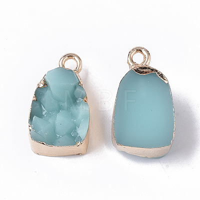 Druzy Resin Pendants RESI-S383-010-A01-1
