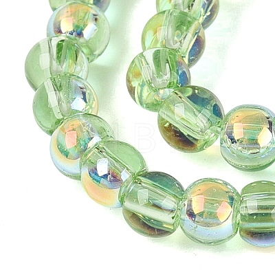 Electroplate Transparent Glass Beads Strands EGLA-Q132-4MM-A05-1