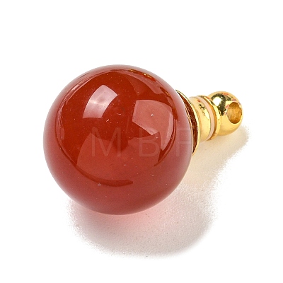 Natural Dyed & Heated Carnelian Perfume Bottle Pendants G-K338-22G-13-1