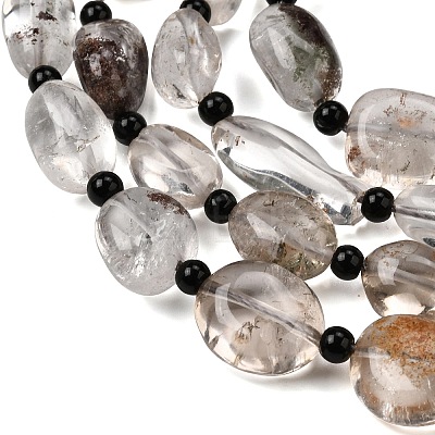 Natural Lodolite Quartz Beads Strands G-F820-M01-01-1