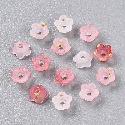 Frosted Transparent Acrylic Beads OACR-N137-72E-1