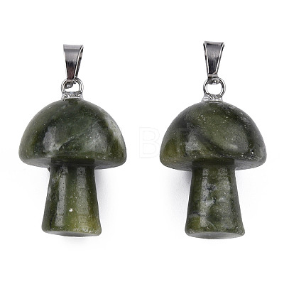 Natural Southern Jade Pendants G-N0325-10P-1