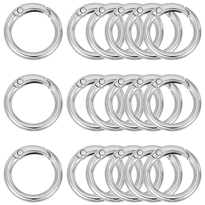 32Pcs Alloy Spring Gate Rings FIND-CN0002-50-1