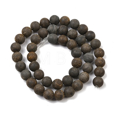 Natural Pyrite Bead Strands G-G670-09-8mm-1