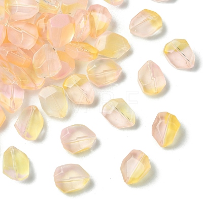 50Pcs Transparent Spray Paint Glass Beads GLAA-YW0004-50J-1