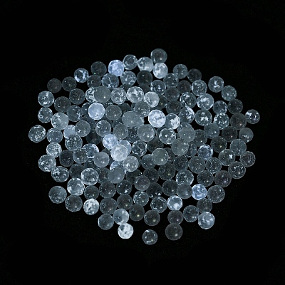 Luminous Glow in the Dark Transparent Glass Round Beads GLAA-F124-B10-1