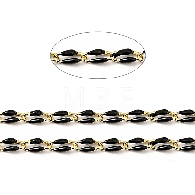 Brass Enamel Curb Chains CHC-C003-13G-03-1