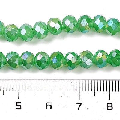 Baking Electroplate Glass Beads Strands DGLA-A039-J8mm-B03-1