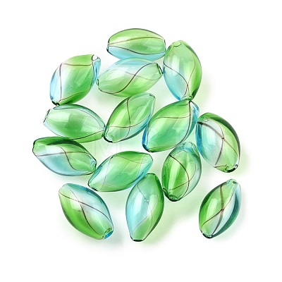 Transparent Handmade Blown Glass Globe Beads X-GLAA-T012-06-1