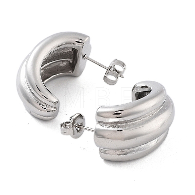 304 Stainless Steel Arch Stud Earrings EJEW-P258-30P-1