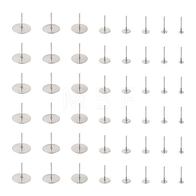 Craftdady 400Pcs 8 Size 304 Stainless Steel Stud Earring Findings STAS-CD0001-31-1