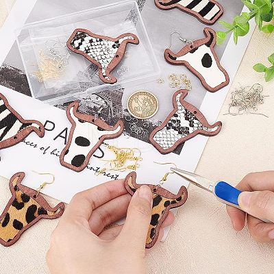 Olycraft DIY Cattle Head Dangle Earring Making Kit DIY-OC0009-75-1