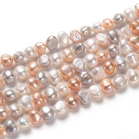 Natural Cultured Freshwater Pearl Beads Strands PEAR-L033-45D-1