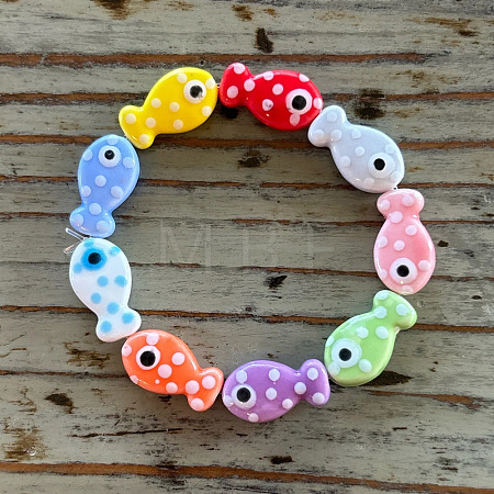 Handmade Porcelain Beads Stretch Bracelets for Women LP2947-1-1