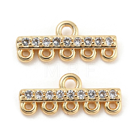 Brass Micro Cubic Zirconia Chandelier Components Links KK-Q789-47G-1