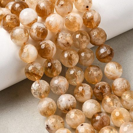 Heated Natural Citrine Beads Strands G-D359-A01-10mm-1
