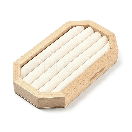 Wooden Ring Organizer Display Trays with Velvet Inside ODIS-C013-04A-1