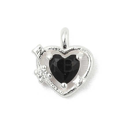 925 Sterling Silver Micro Pave Cubic Zirconia Pendants STER-Q002-02G-1
