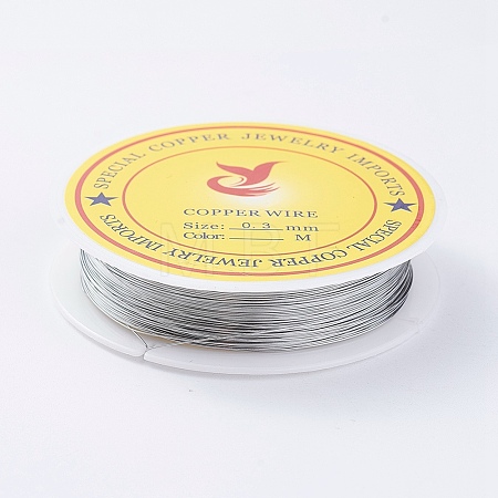 Round Copper Jewelry Wire X-CWIR-S002-0.3mm-01-1